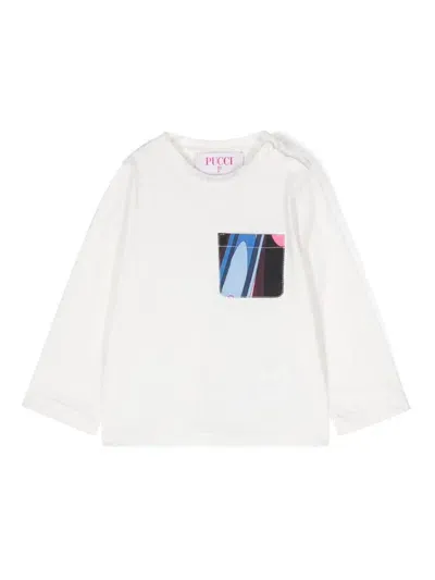 Pucci Junior Babies' Vivara-print T-shirt In White