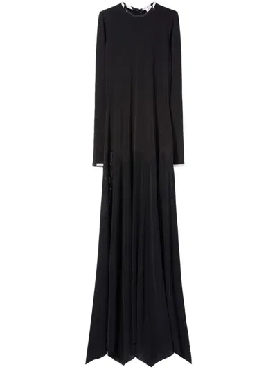 Pucci Knitted Maxi Dress In Brown