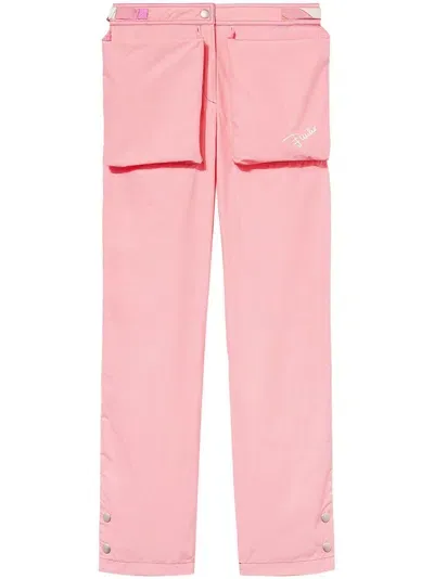 Pucci Large Patch-pocket Straight-leg Trousers In Pink