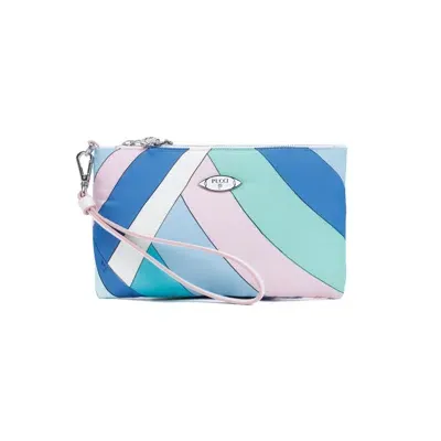 Pucci Polyamide Pouch In Blue