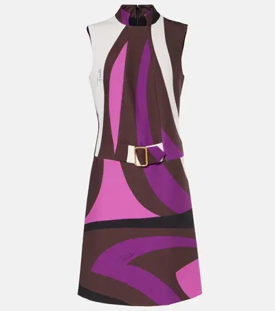 Pucci Marmo Minidress In Multicoloured