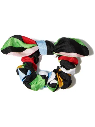 Pucci Marmo-print Hair Tie In Multicolour