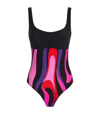 Pucci Marmo Print Swimsuit In Multi