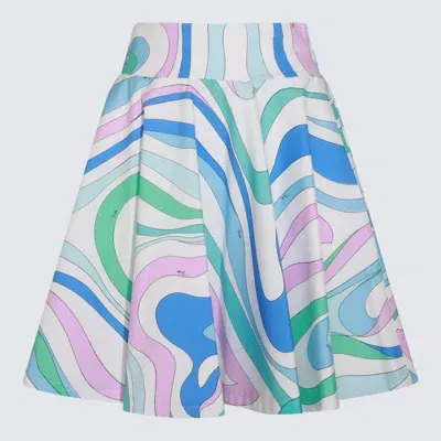 Pucci Skirt In Celeste Bianco