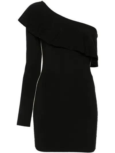 Pucci One-shoulder Mini Dress In Black