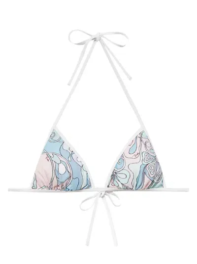 Pucci Orchidee-print Bikini Top In Multi