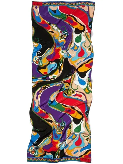 Pucci Hijab Con Stampa Orchidee In Multicolour