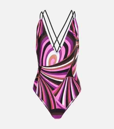 Pucci Orchidee Swimsuit In Pink