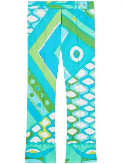 Pucci Vivara-print Cotton Trousers In Multicolor