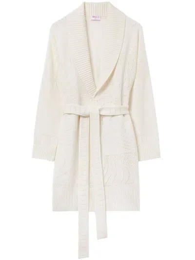 Pucci Pointelle-knit Cashmere Cardigan In White