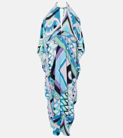 Pucci Printed Silk Kaftan In Multicoloured