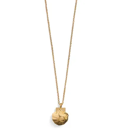 Pucci Shell Locket Necklace In Gold