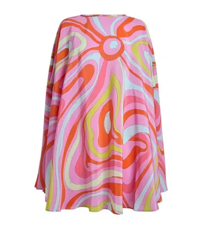 Pucci Silk Printed Kaftan In Pink