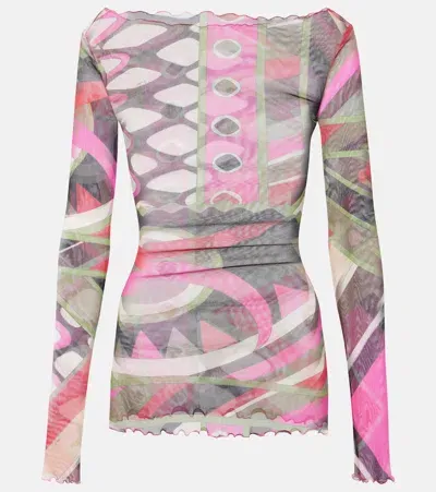 Pucci Vivara-printed Top In Multicoloured