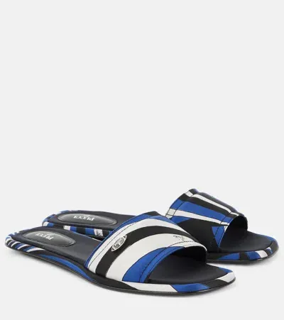 Pucci Yummy Iride Slides In Blue