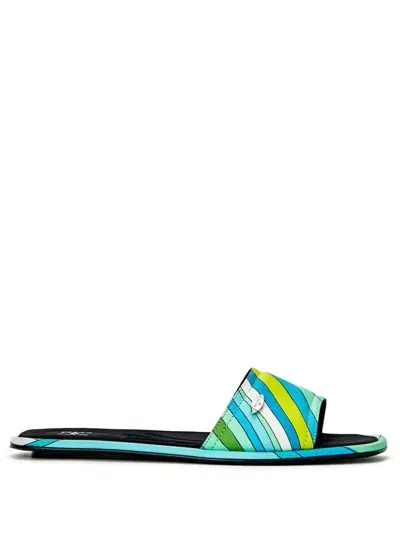 Pucci Yummy Multicolour Sandals In Blue