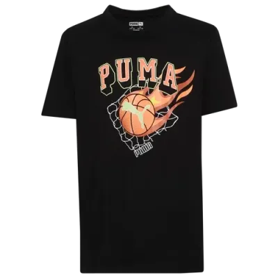 Puma Kids' Boys   Gitd Fireball Graphic T-shirt In Black/orange