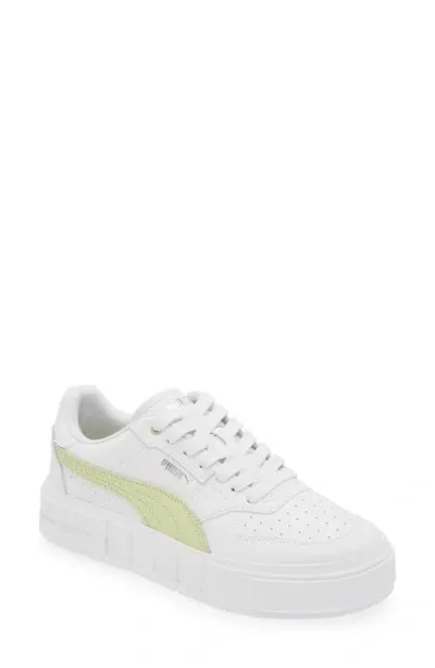 Puma Cali Court Sneaker In  White-cool Cucumber