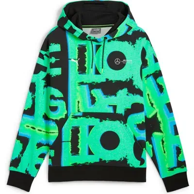 Puma F1 Neon Energy Print Hoodie In  Black