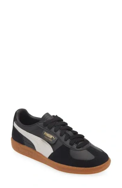 Puma Palermo Leather Big Kids' Sneakers In Black-feather Gray-gum