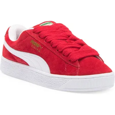 Puma Kids' Suede Xl Sneaker In For All Time Red- White