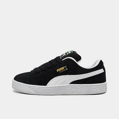 Puma Men's Suede Xl Casual Shoes In Black/white