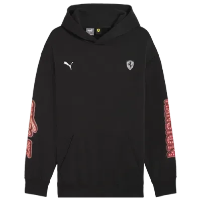 Puma Mens  Ferrari Race Neon Energy Hoodie In Black/multi