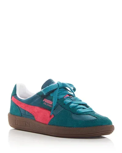 Puma Women's Palermo Play Paris Low Top Sneakers In Green/cherry