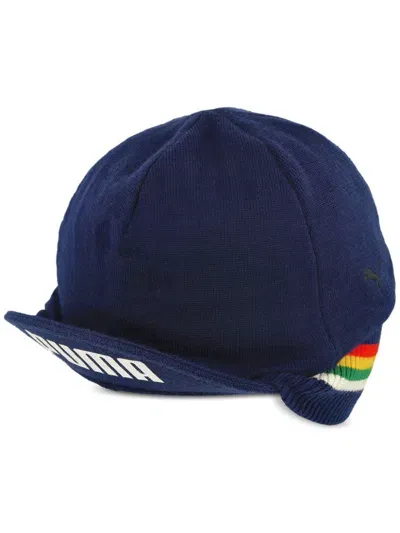 Puma X Noah Logo-appliqué Cycling Cap In Blue