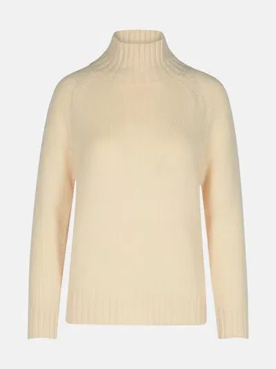 Puro Tatto Ivory Cashmere Turtleneck Sweater