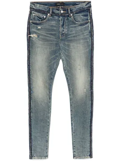 Purple Brand Distressed Skinny Jeans In Denim