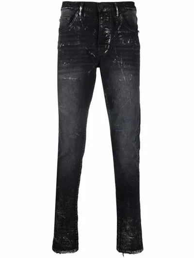 Purple Brand Low-rise Slim-fit Jeans In Black