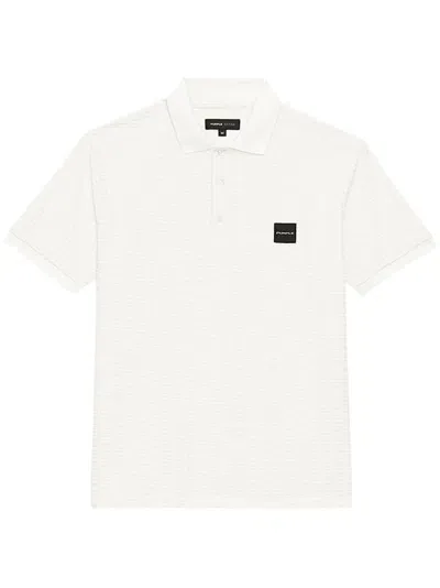 Purple Brand Monogram Polo Shirt In White