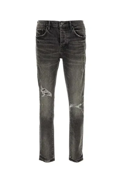 Purple Brand P001 Distressed Skinny Jeans In Black