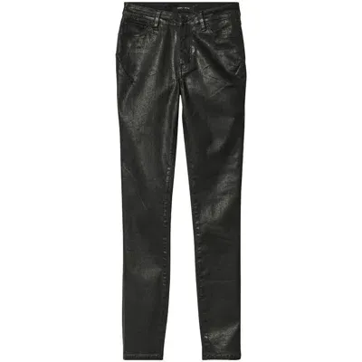 Purple Brand Mid-rise Tapered Jeans In Black