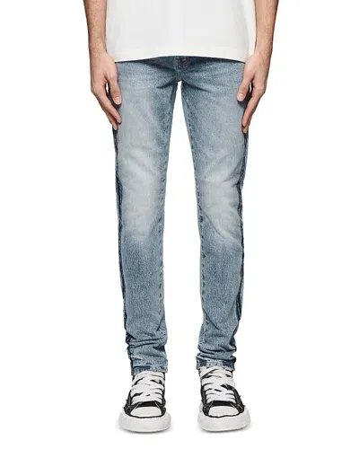 Purple Brand Shadow Seam Skinny Fit Jeans In Indigo In Mid Indigo