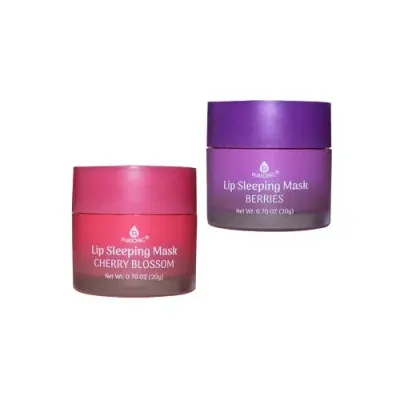 Pursonic Lip Sleeping Mask 2 Pack- Cherry Blossom & Berries In Purple