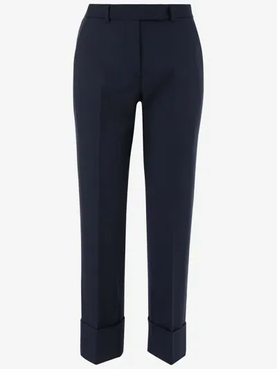 Ql2 Stretch Wool Pants In Blue