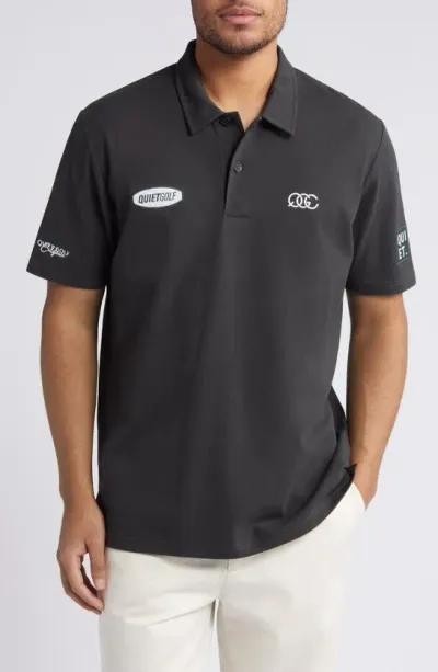 Quiet Golf Tour Polo In Black