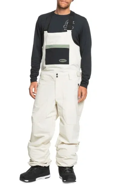 Quiksilver Fly High Water Resistant Snow Bibs In Birch