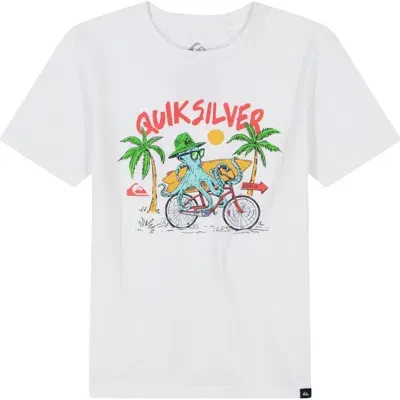 Quiksilver Kids' Octo Cruzer Cotton Graphic T-shirt In White