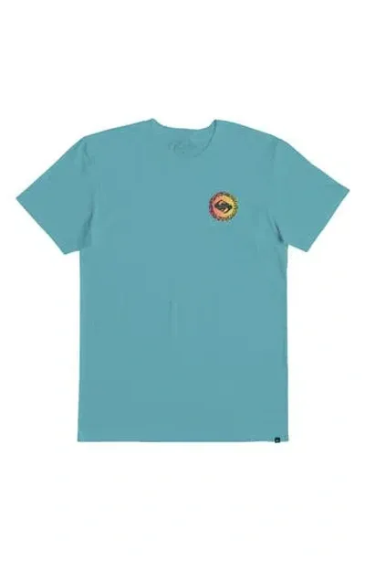 Quiksilver Long Fade Graphic T-shirt In Marine Blue