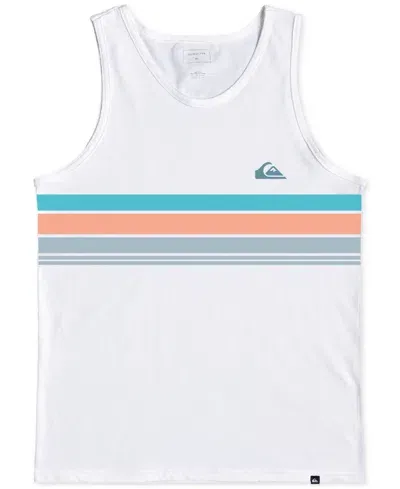 Quiksilver Everyday Stripe Graphic Tank In White