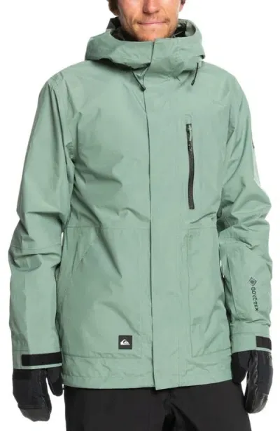 Quiksilver Mission Gore-tex® Waterproof Warmflight® Insulated Jacket In Sea Spray