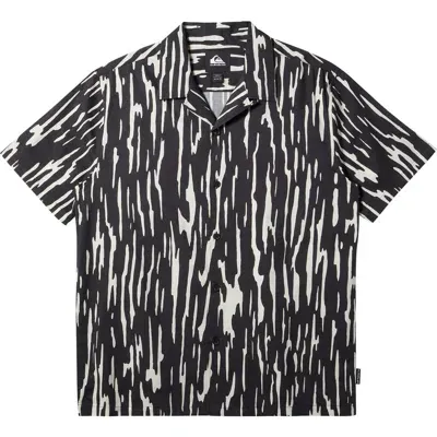 Quiksilver Ripples Dna Camp Shirt In Urchin- Black