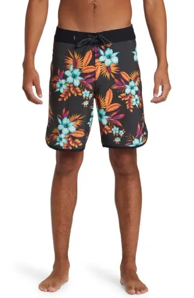 Quiksilver Surfsilk Hawaii Shoreline 19 Board Shorts In Tarmac Apero Class