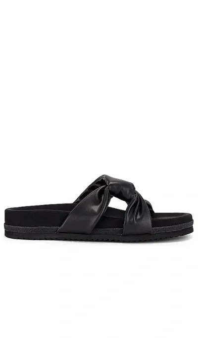 R0am Side Slip Sandal In 黑色