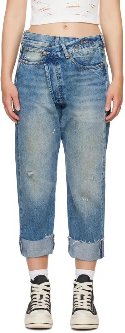 R13 Blue Crossover Jeans In Jasper