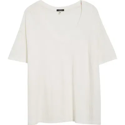 R13 Boxy Cotton & Cashmere T-shirt In Cashmere White