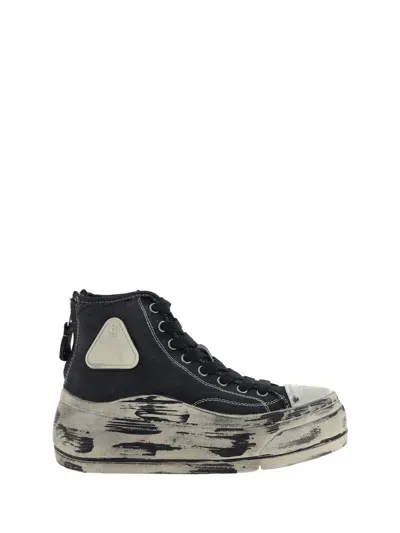 R13 High Top Sneakers In Black